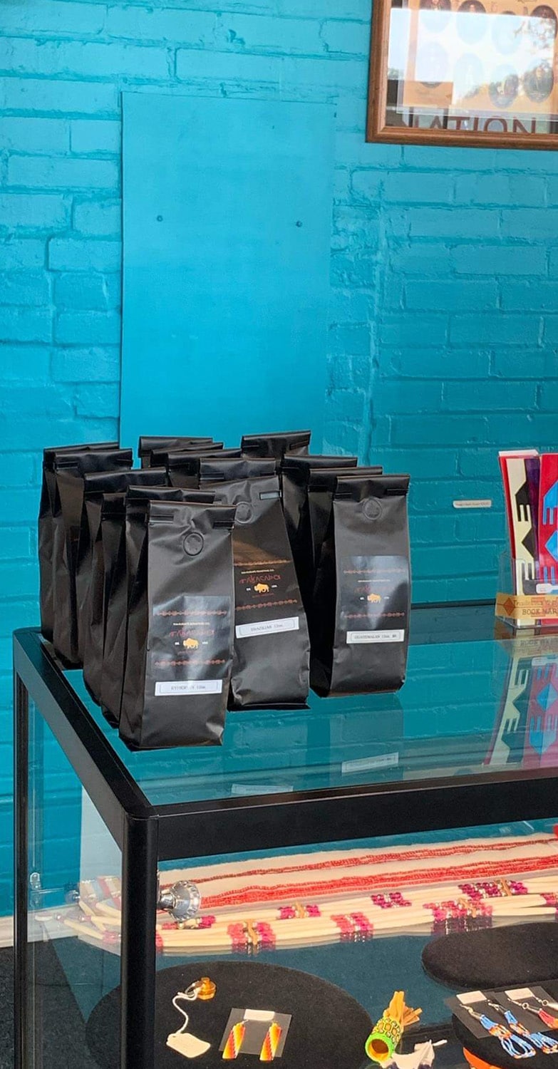 store display of Makasape Coffee Beans