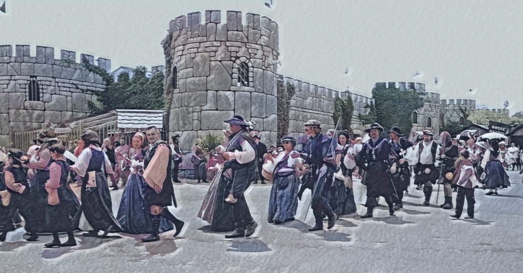 Crowd of Renaissance Faire attendies