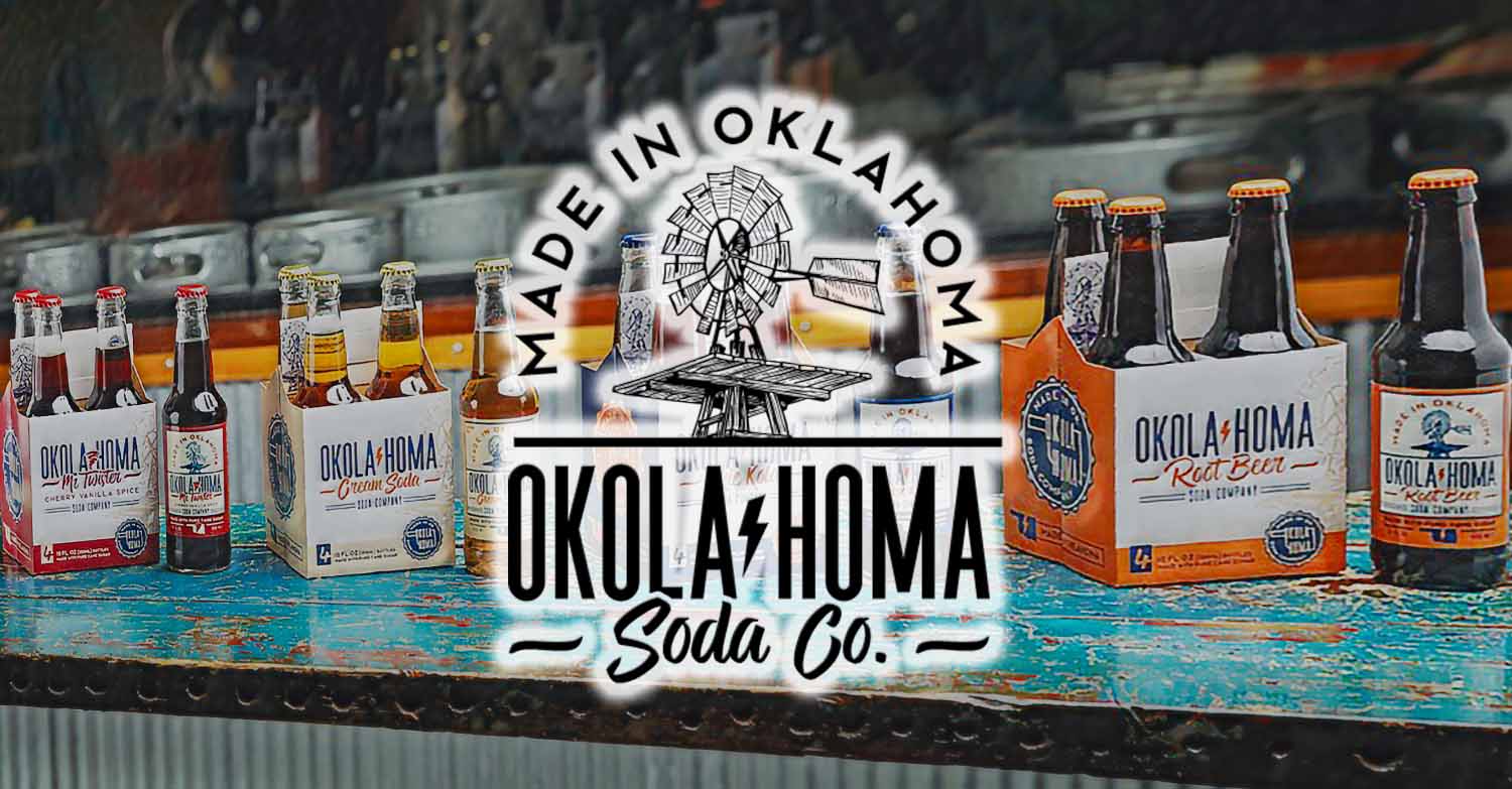 Okolahoma Soda Display with logo