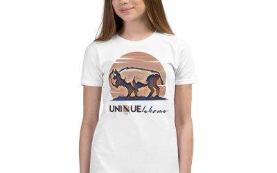 Uniquelahoma Misty Moon Bison – Youth Short Sleeve T-Shirt